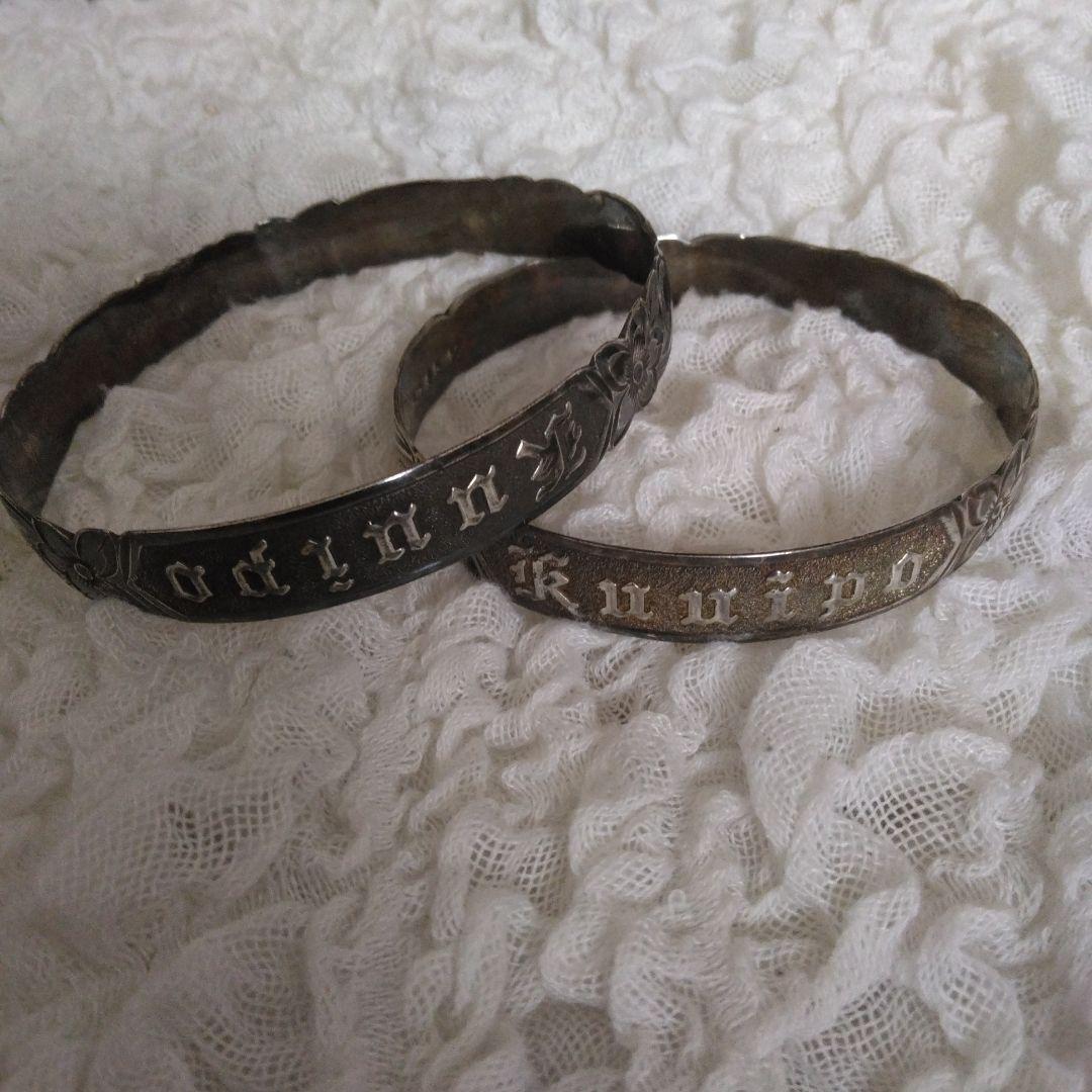 ハワイアン ブレスレット925シルバー ヴィンテージ風ブレスレット