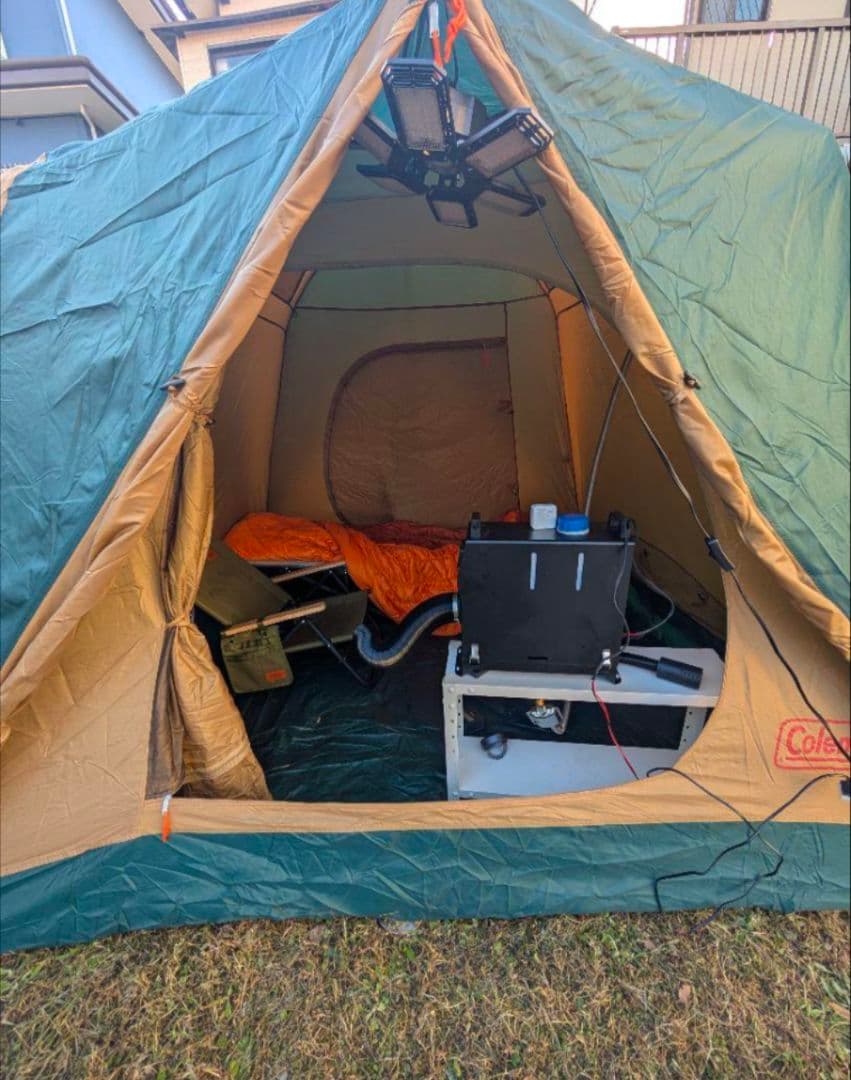 快適安全暖かテント　コールマンCUBICDOMEPLUS（中古）FFヒーター