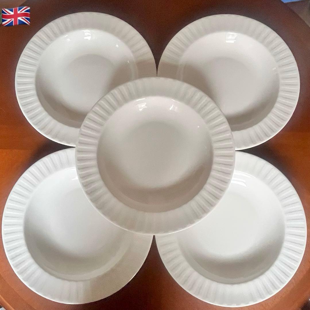 【レア美品】英国製　ウェッジウッド★ナイト＆デイ★大きな深皿　5枚