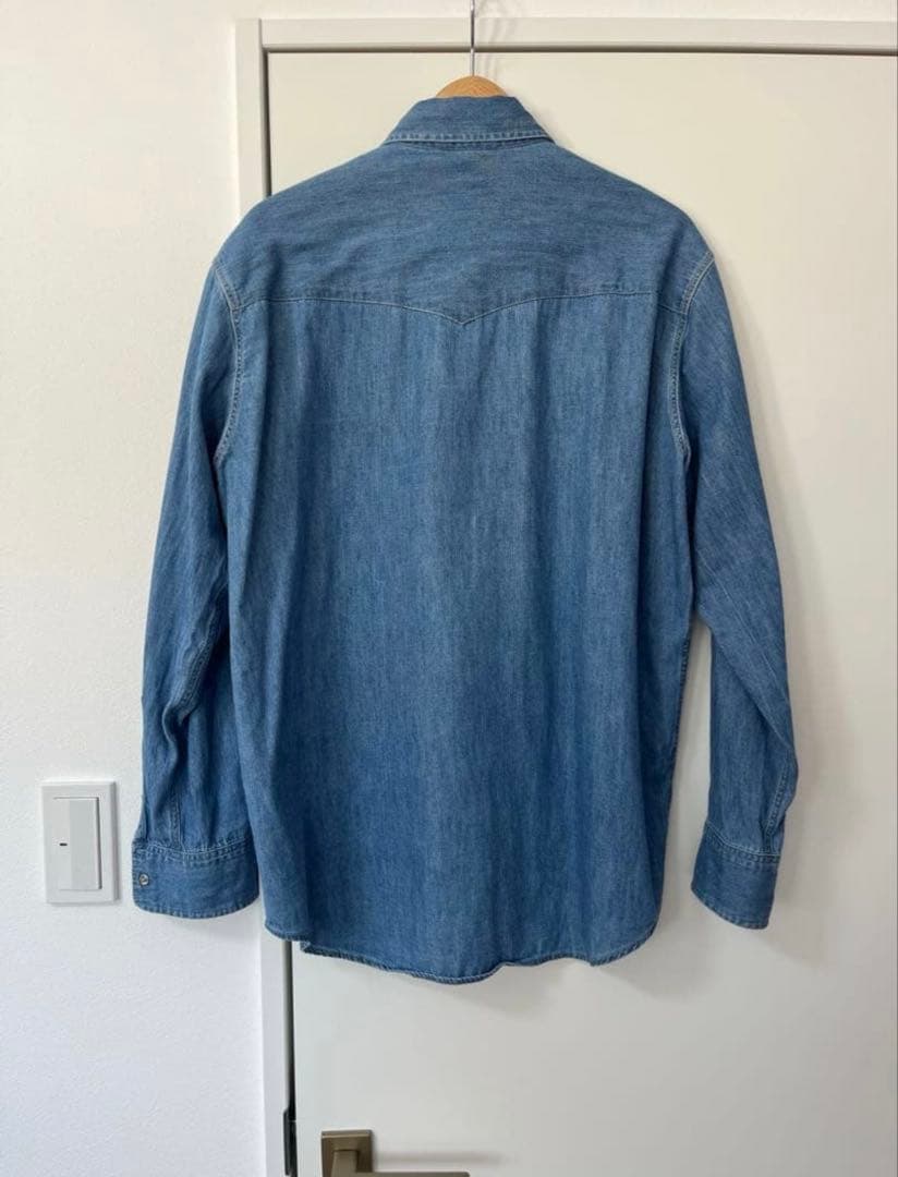 トップス AURALEE SELVEDGE SUPER LIGHT DENIM SHIRT