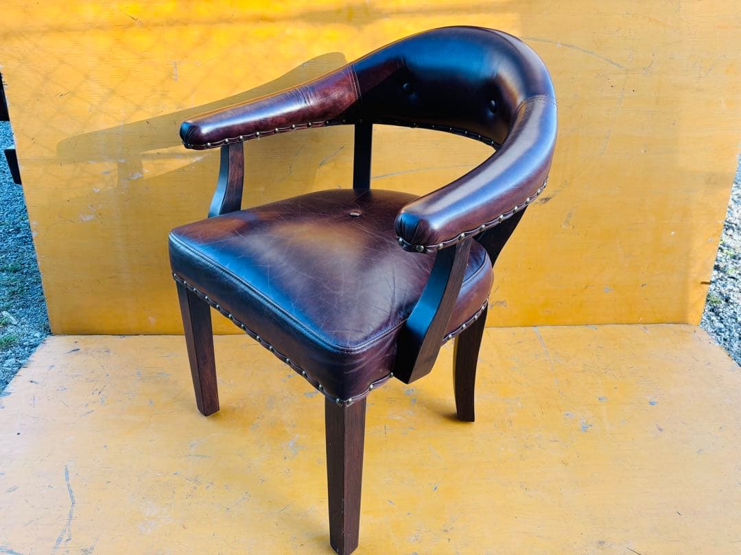 J53★HALO★ハロ ナポレオン ダイニングチェア 本革 英国アンティーク