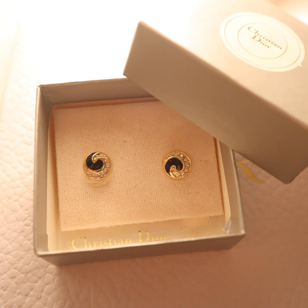 Dior クリスチャン・ディオール ピアス 14k Gold 箱手提げ袋付き