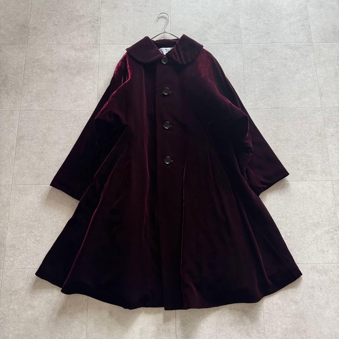 極美品　コムデギャルソン　AD2006　ロングコート　ベロア　 ボルドー　SS