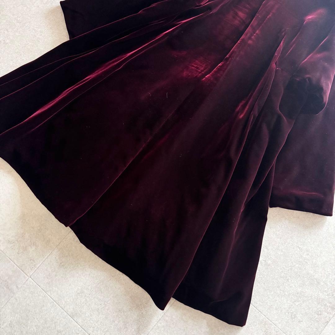 極美品　コムデギャルソン　AD2006　ロングコート　ベロア　 ボルドー　SS