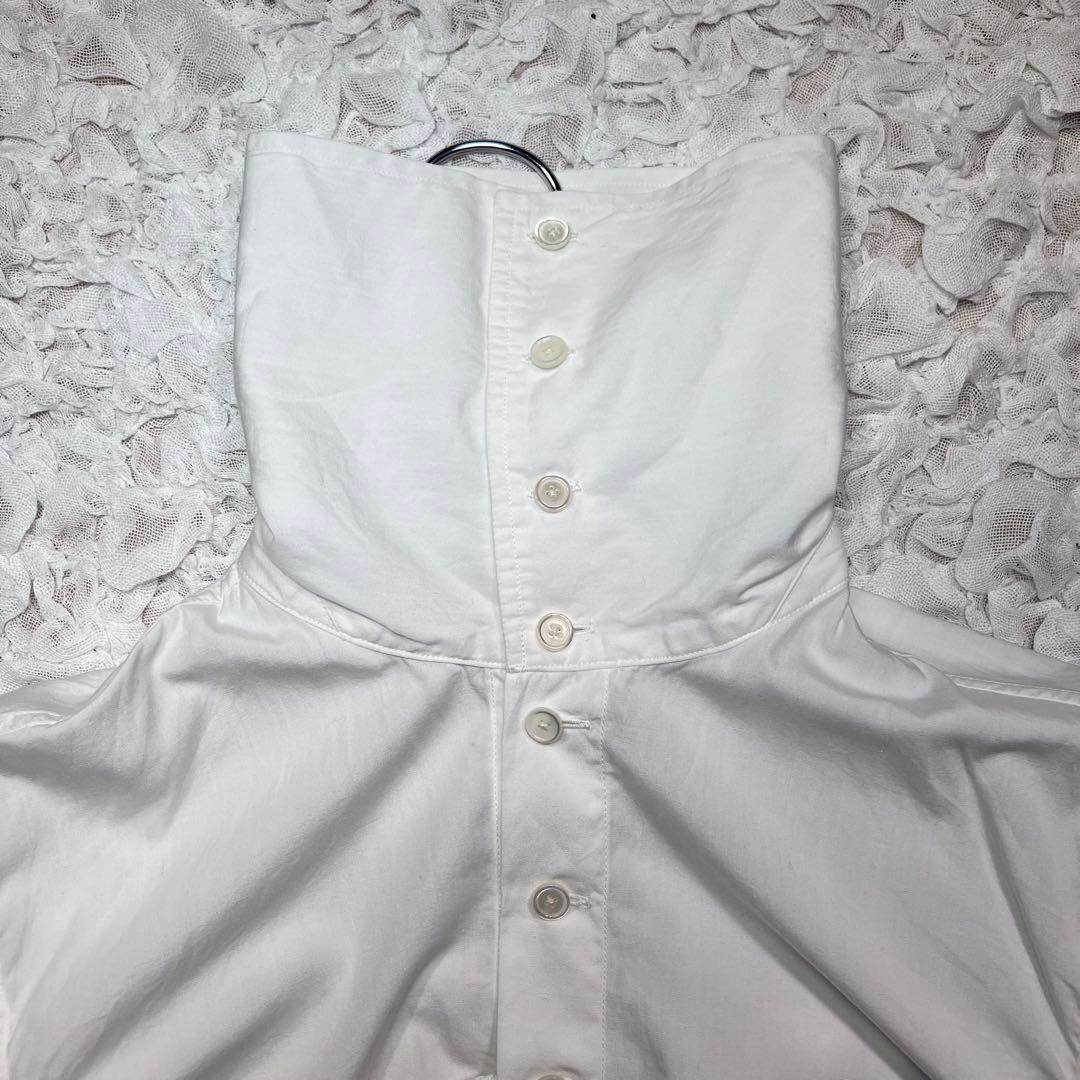 『タグ付き』　タカヒロミヤシタザソロイスト 白シャツ　ハイネック　白　【S】