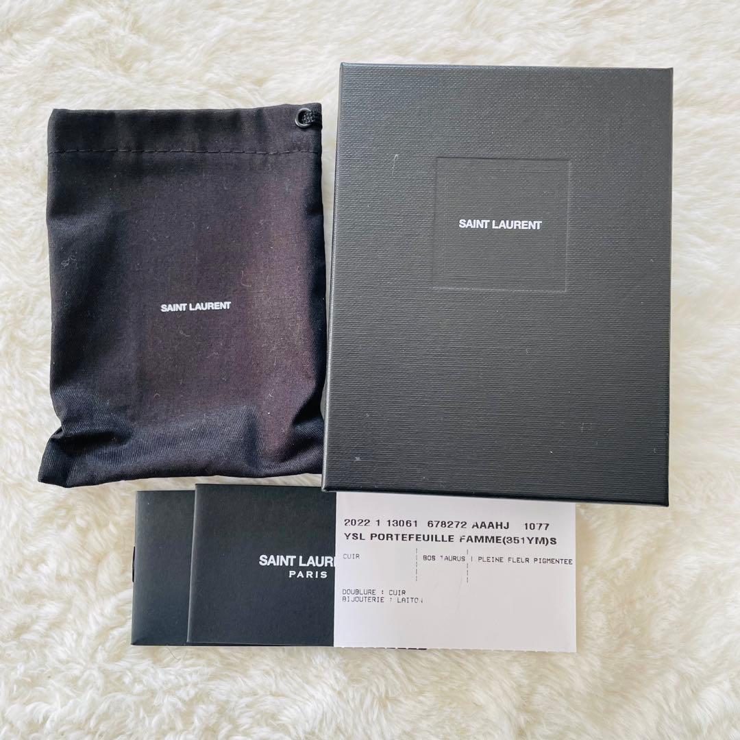 専用SAINT LAURENT サンローラン　3つ折り財布　フラワープリント