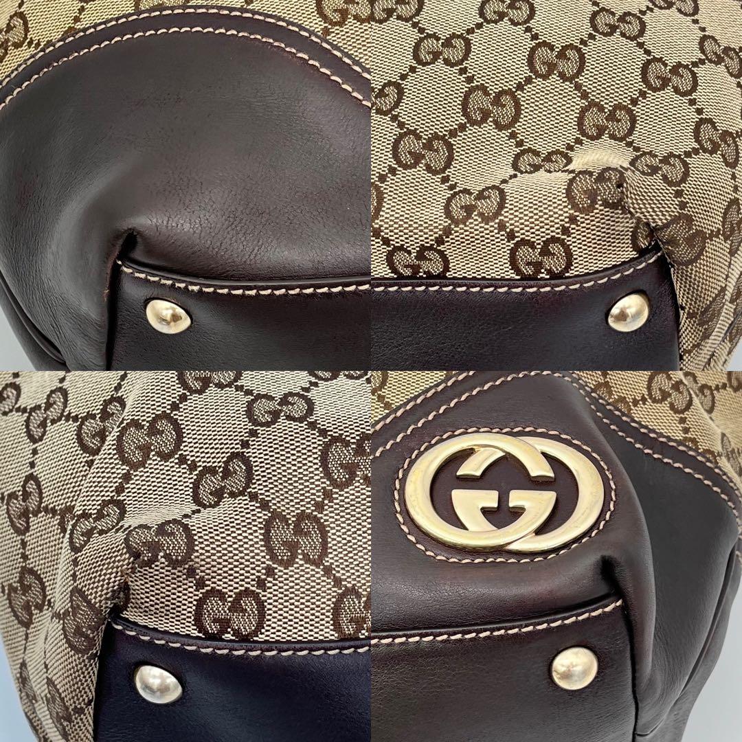 グッチ トートバッグ 肩掛け ニューブリット GGキャンバス インターロッキング