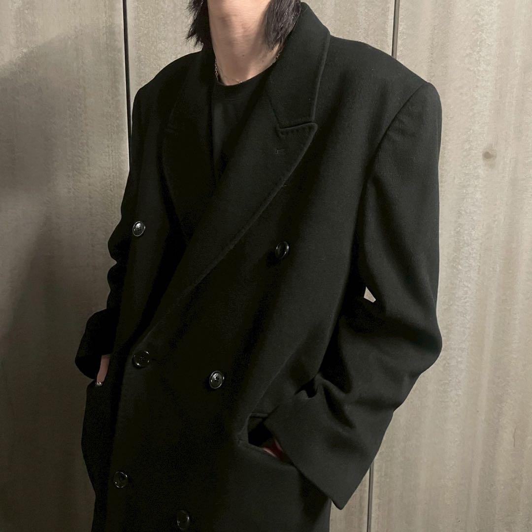 高級 90's カシミヤ100% ロング チェスターコート モード アーカイブ