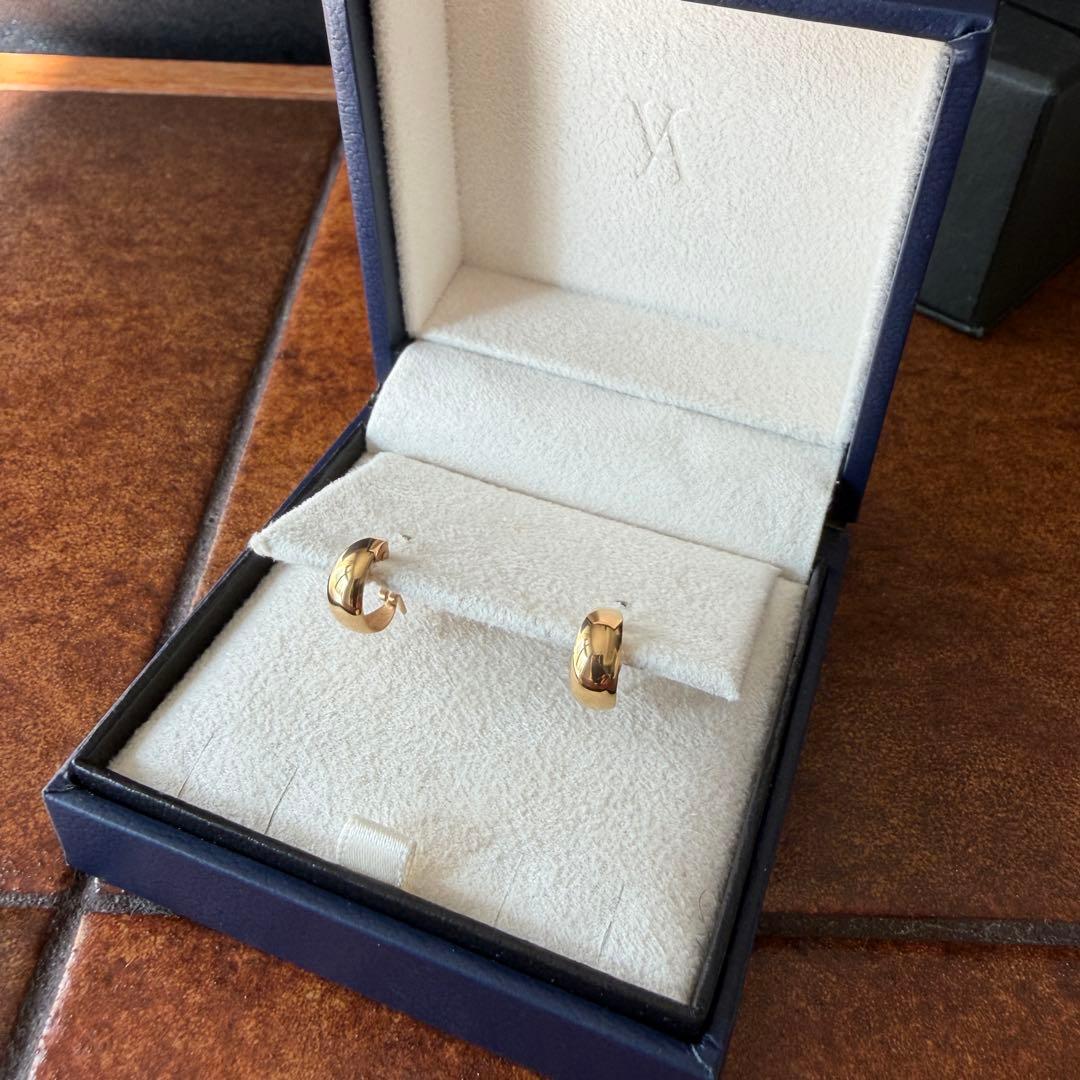 美品 VENDOME AOYAMA 18kゴールド フープ ピアス 保証書あり
