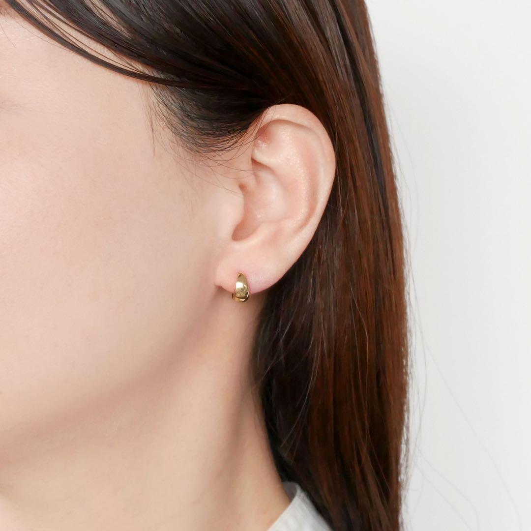 美品 VENDOME AOYAMA 18kゴールド フープ ピアス 保証書あり