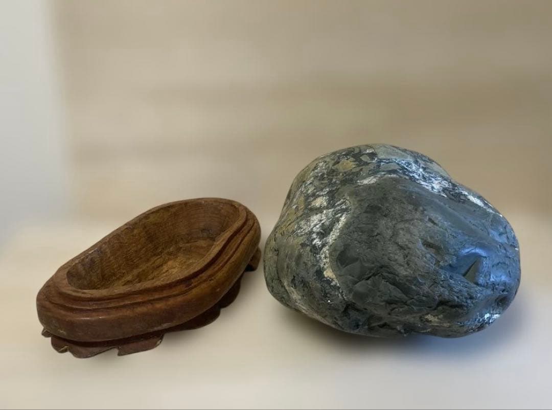 緑亀神　亀龍石　緑碧　嵐渓石　土岐石　出雲石　水石　鑑賞石　特大