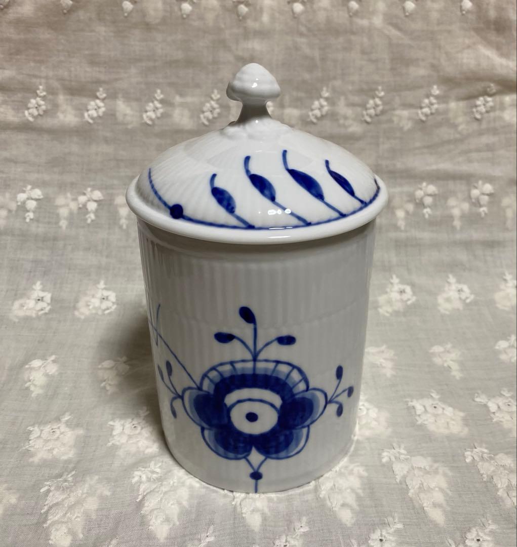 ロイヤルコペンハーゲン ブルーフルーテッドメガ　クッキージャー