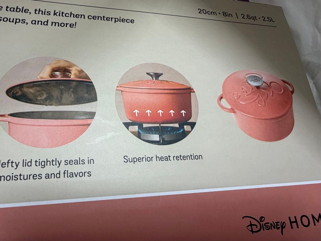 公式SOLDOUT 新品ＭＥＹＥＲディズニー♡キャストアイアン両手鍋 ２０cm