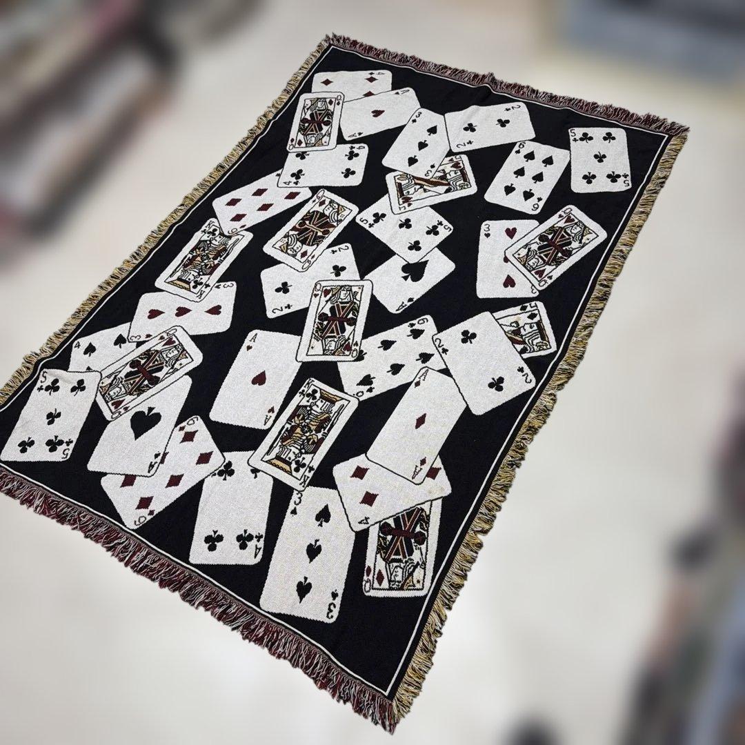 トランプ　マルチカバー　ソファカバー　ヴィンテージラグ　180x122