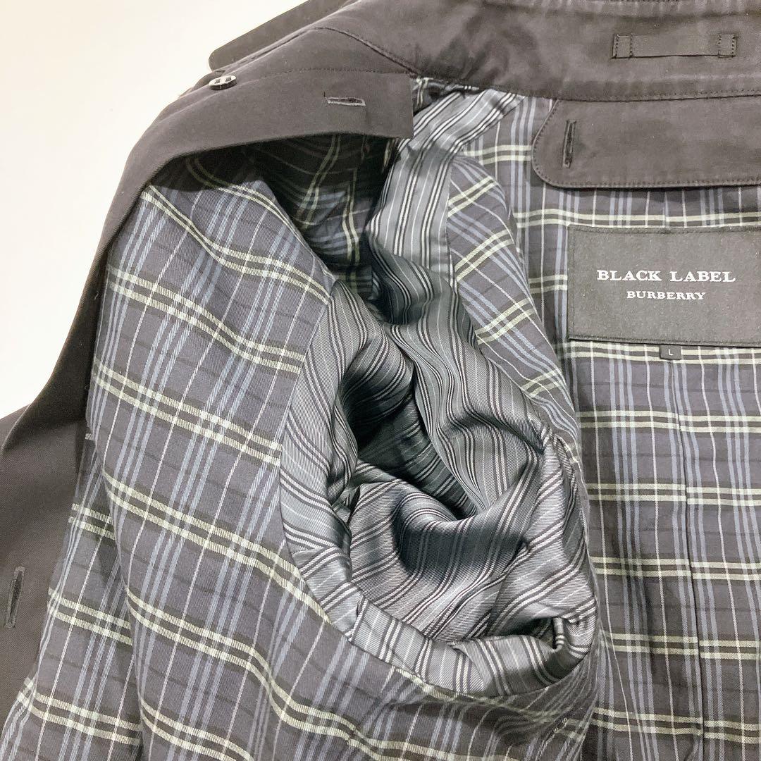 【逸品】バーバリーブラックレーベル　ロングトレンチコート　ライナー付　 Lサイズ