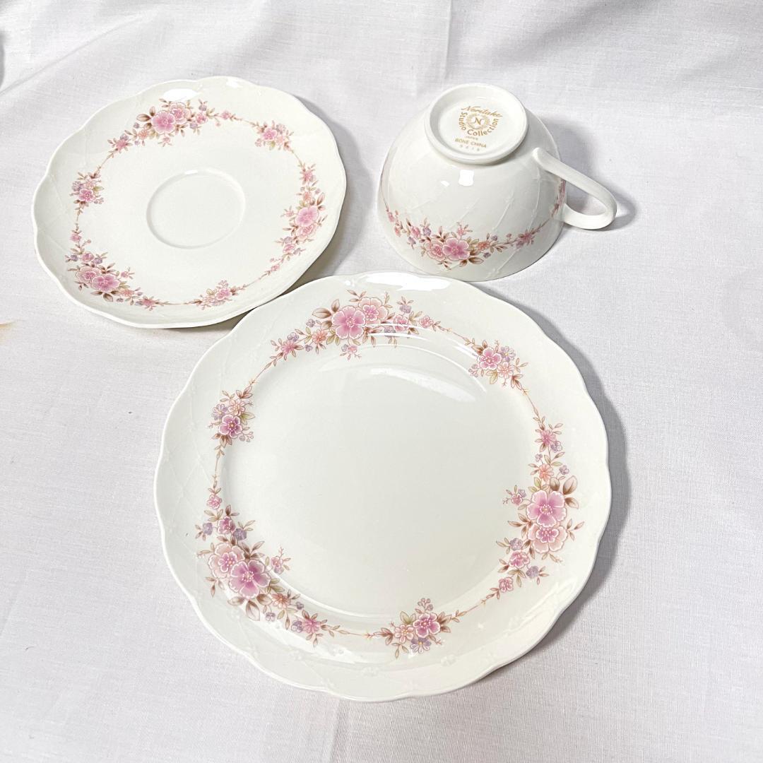 ノリタケ スタジオコレクション ティーセット 6組 桜 ピンク ティーポット