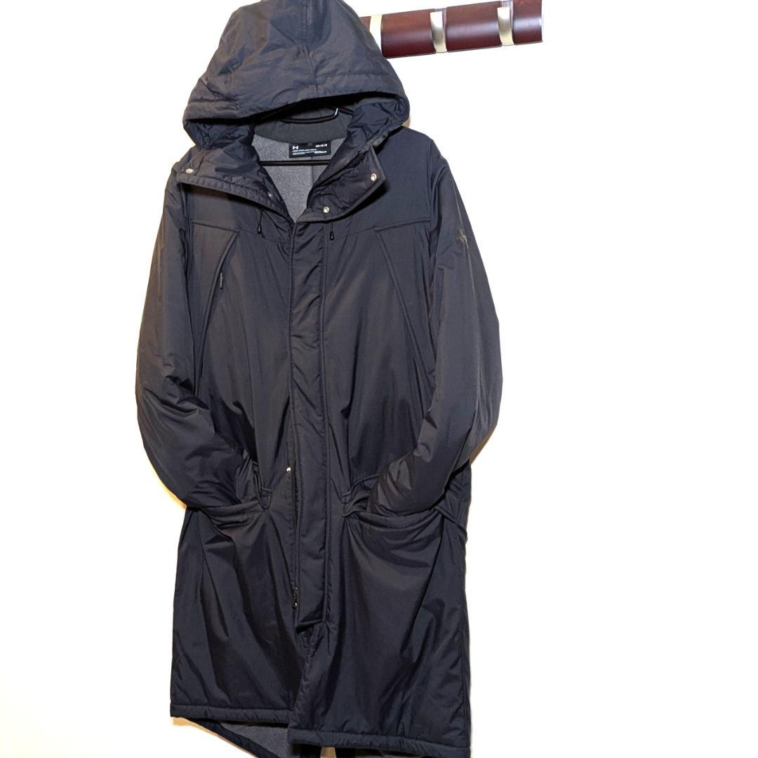 【美品】アンダーアーマー ベンチコート UA Long Coat 　L