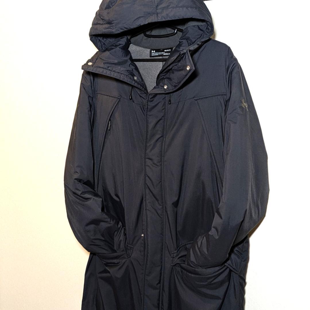 【美品】アンダーアーマー ベンチコート UA Long Coat 　L