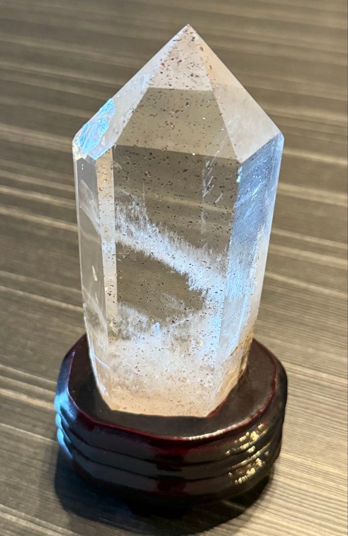 レピドクロサイト ゲーサイト インクォーツ タワー ポイント 台座付き 天然石