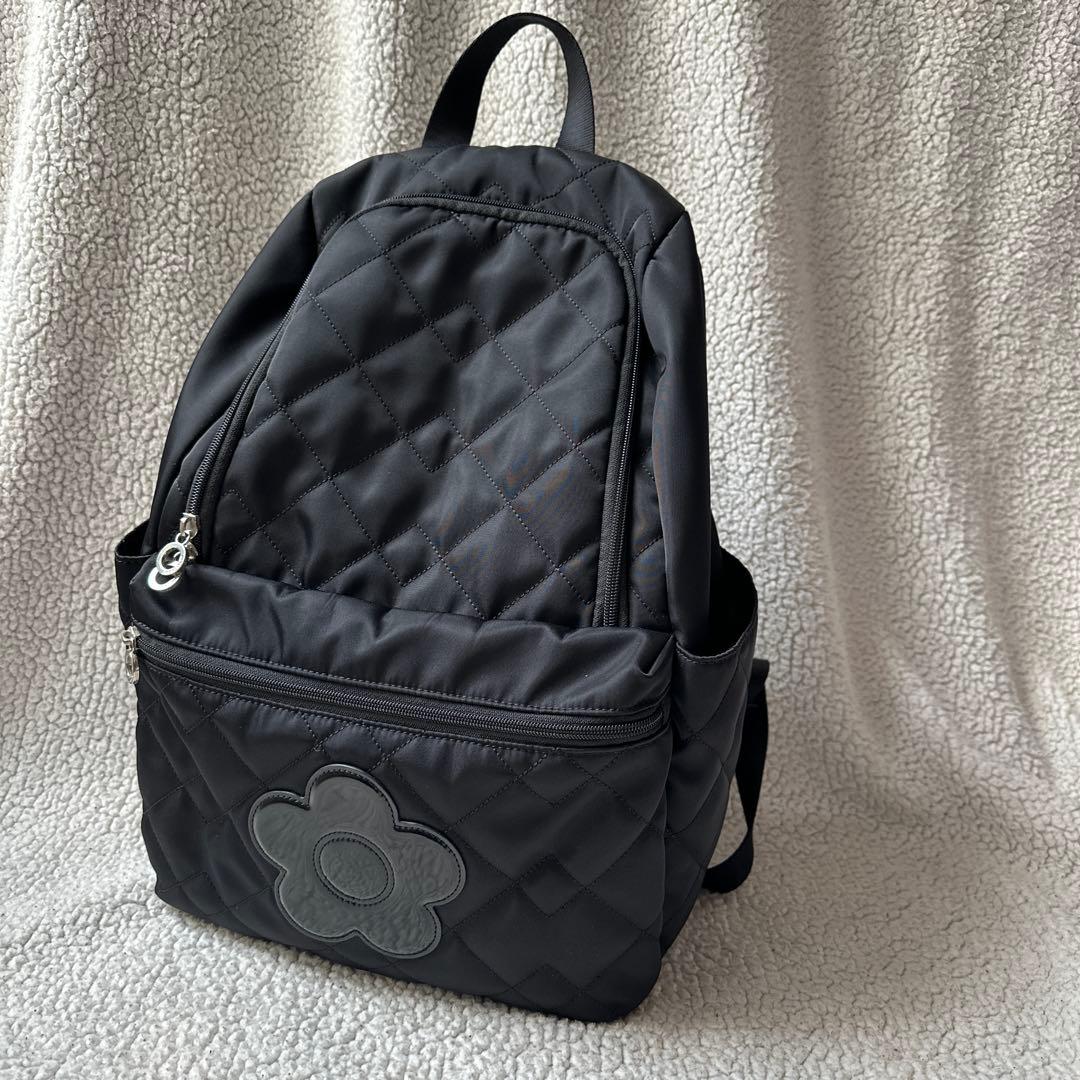 【極美品】MARY QUANT ジオメトリックキルトデイジーリュック