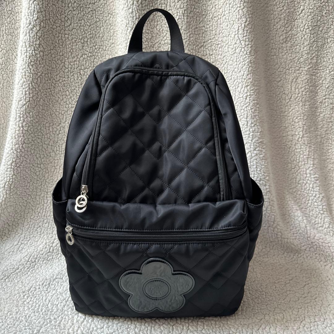 【極美品】MARY QUANT ジオメトリックキルトデイジーリュック