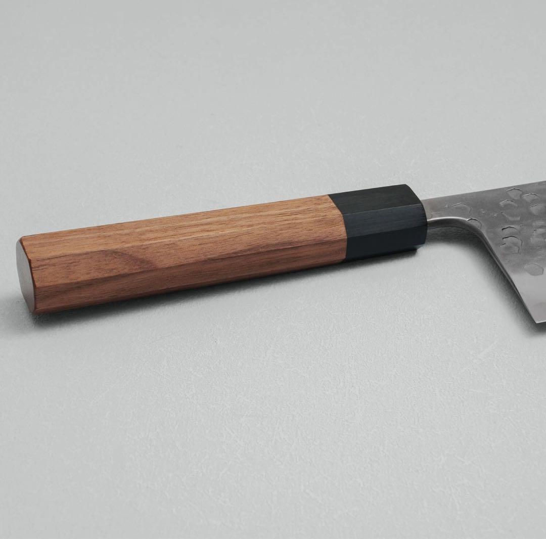 松原刃物　槌目　黒打ち　青ニステンクラッド　中華包丁　180