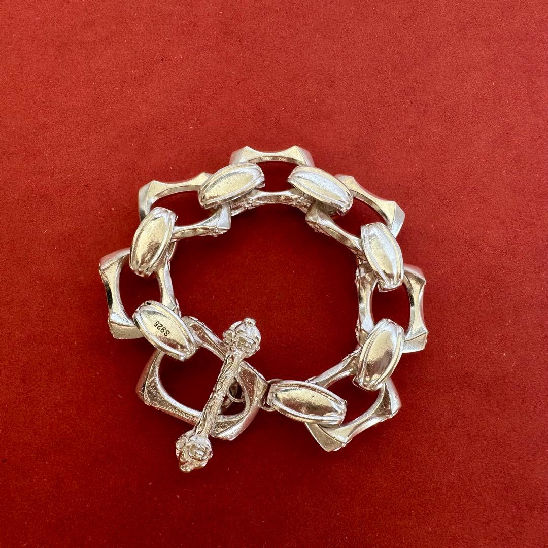 2点　シルバー925刻印　リンクチェーンブレスレット　ビンテージ