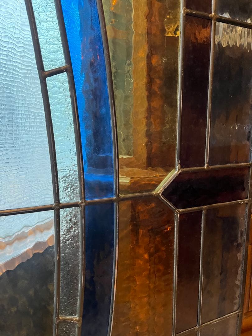 引き取り限定 ステンドグラス パネル 建具 窓 インテリア アンティーク