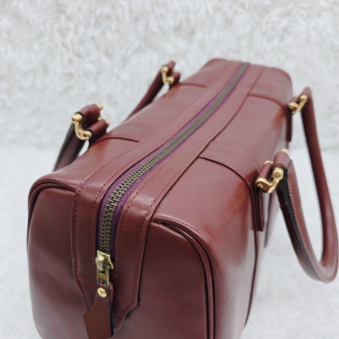 ✨希少！美品✨カルティエ マストライン 本革 ミニ ボストンバッグ ボルドー