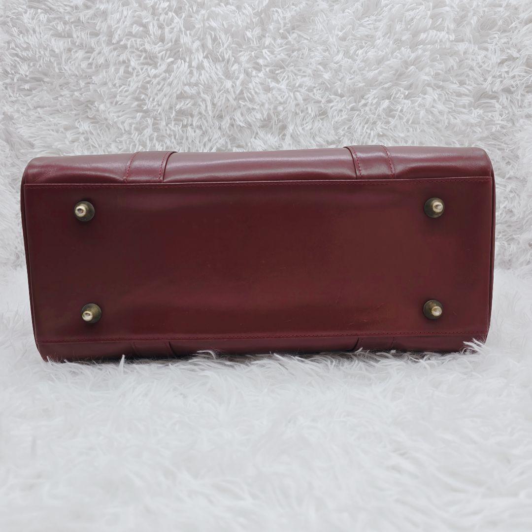 ✨希少！美品✨カルティエ マストライン 本革 ミニ ボストンバッグ ボルドー