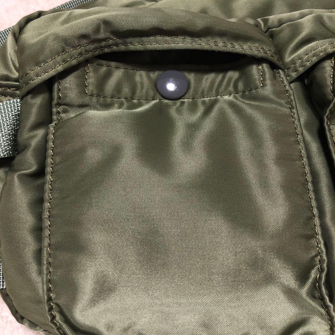 美品 PORTER ポーター タンカー ウエストバッグ セージグリーン カーキ