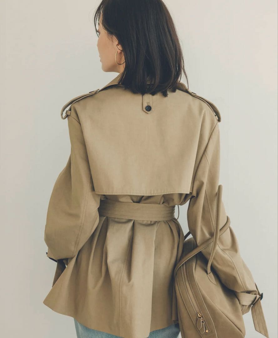 anuans ハーフオーバートレンチコート Ｍ