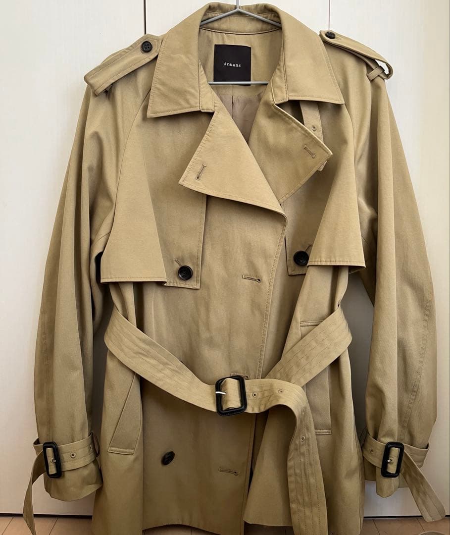 anuans ハーフオーバートレンチコート Ｍ