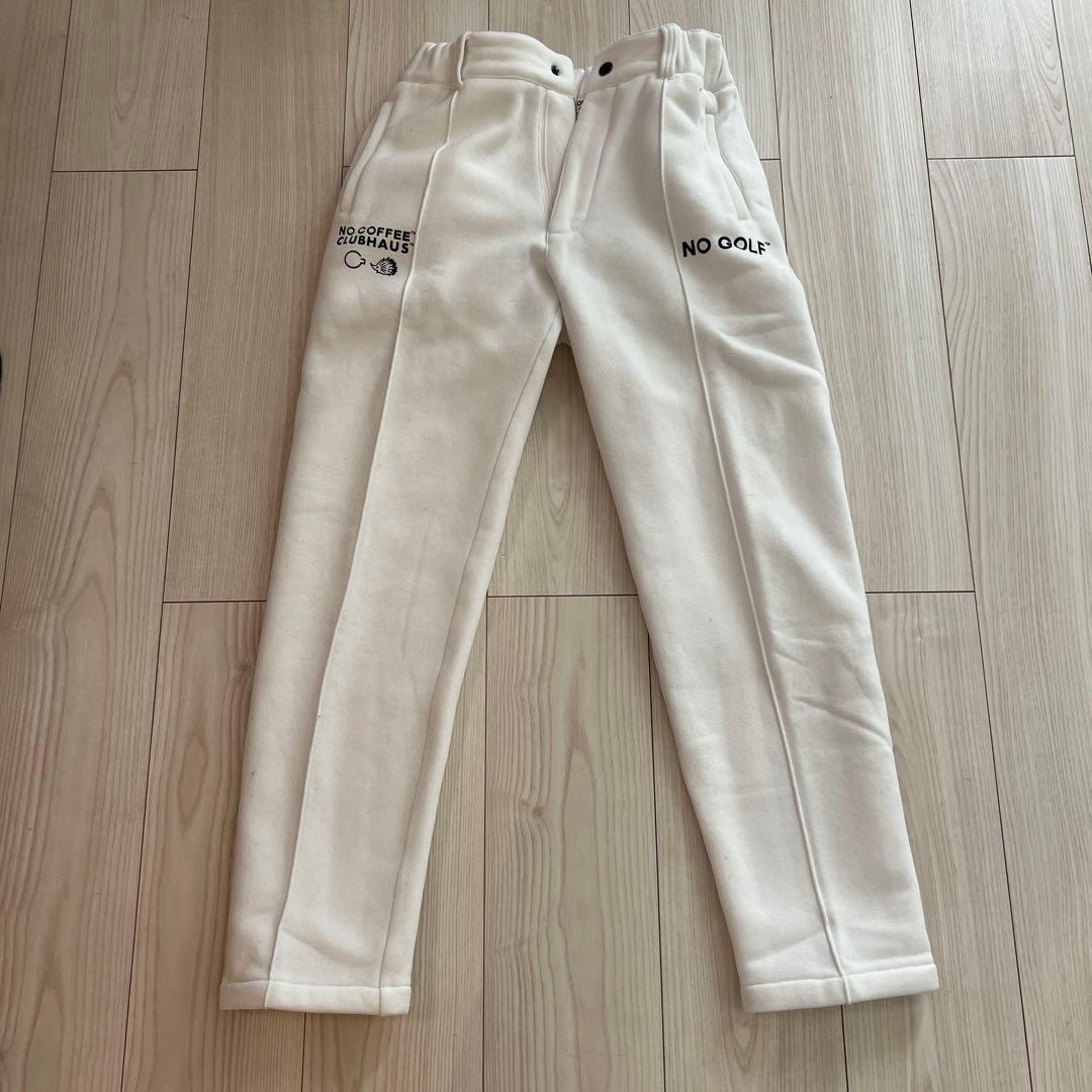 NO GOLF ✖️clubhaus スウェットパンツ　白　　　　　　XS