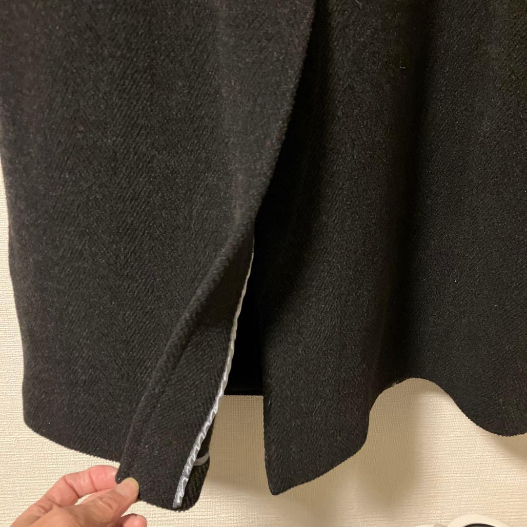 MOORBROOK製生地トゥモローランドバルマカーンコートチャコールグレー46