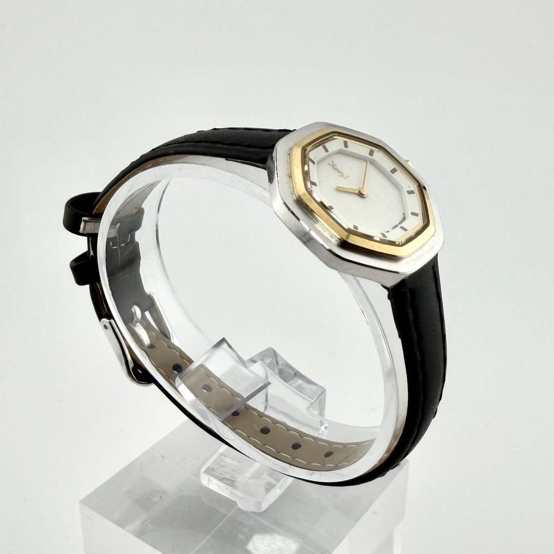 【希少/新品電池/稼働】サンローラン 2200-225872 腕時計 オクタゴン