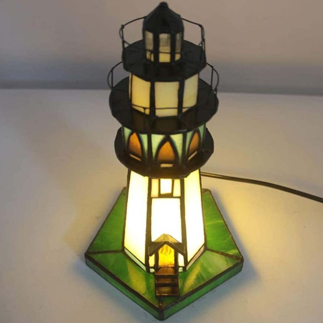 ☆おしゃれ　灯台　ステンドグラス　照明　ライト
