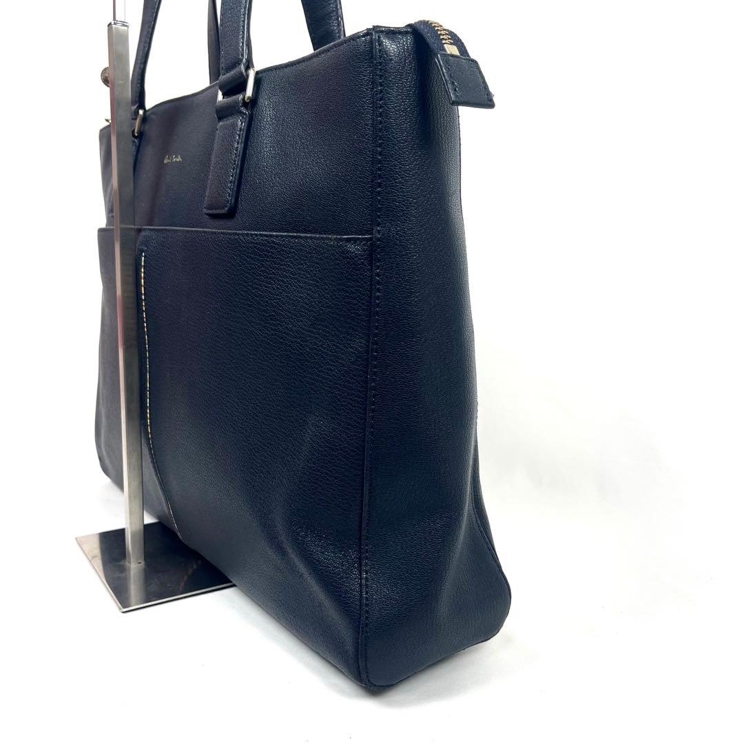 ポールスミス　トートバッグ　マルチストライプ　ショルダー肩掛け　ロゴプリント