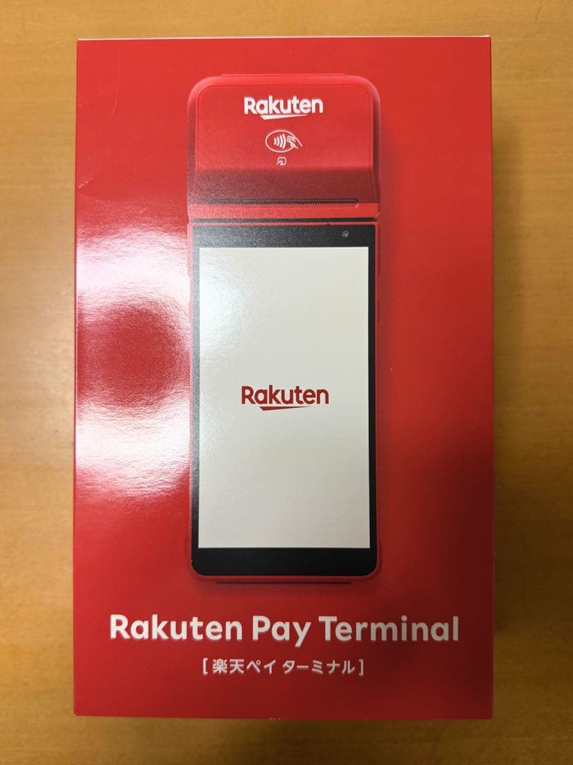 モバイル決済端末　楽天ペイ　ターミナル　感熱紙付き　赤　美品
