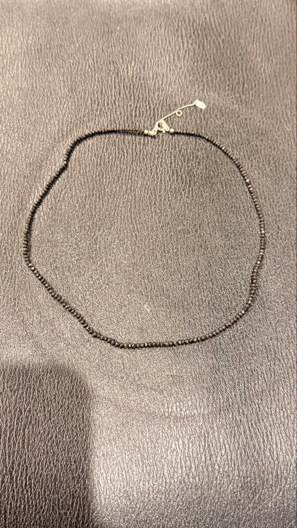 ブラックダイヤモンドビーズネックレス　20.0Ct