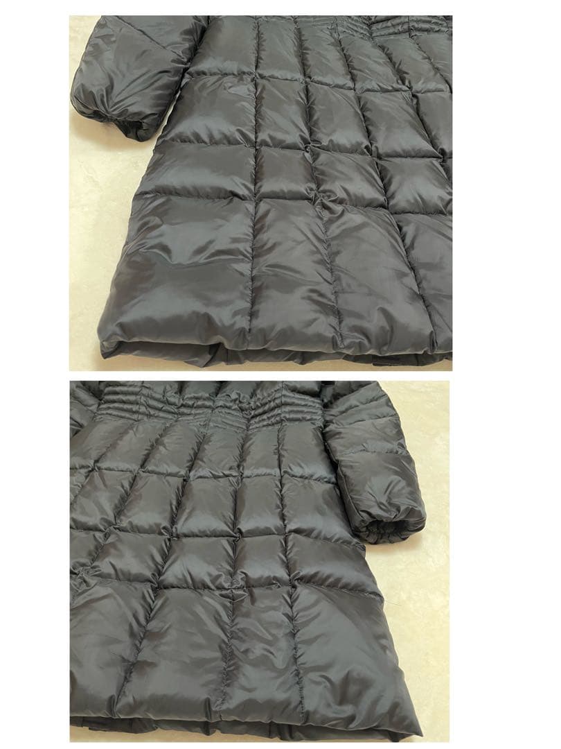 23区 ダウンコート シレータフタ Aライン フード ラクーンファー　黒38