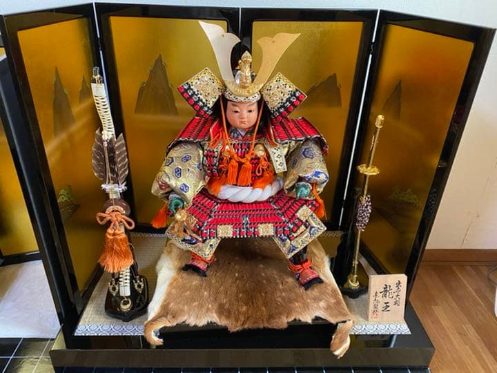 鎧着武者人形　大将飾り　こどもの日　五月人形　兜