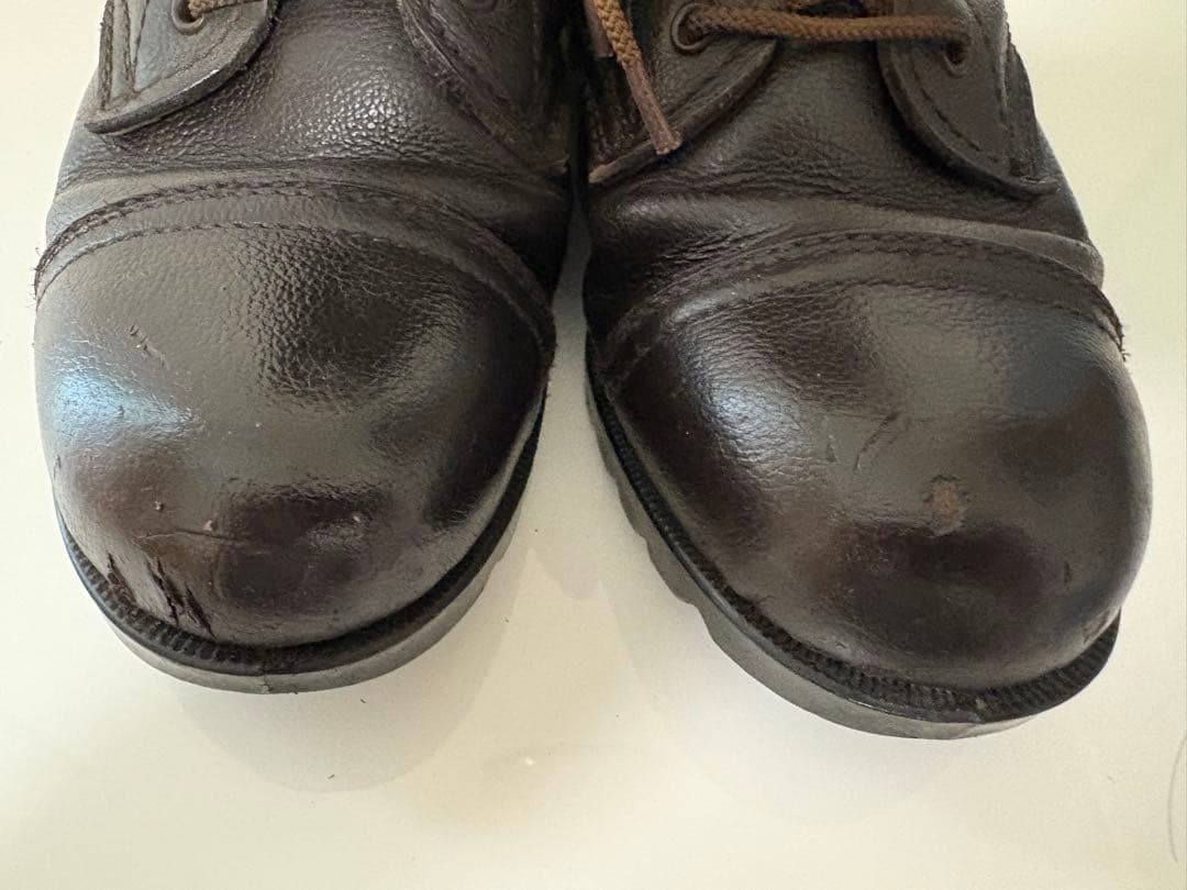 レア　陸上自衛隊　旧型半長靴　茶色　２５.5センチ　ミリタリーブーツ