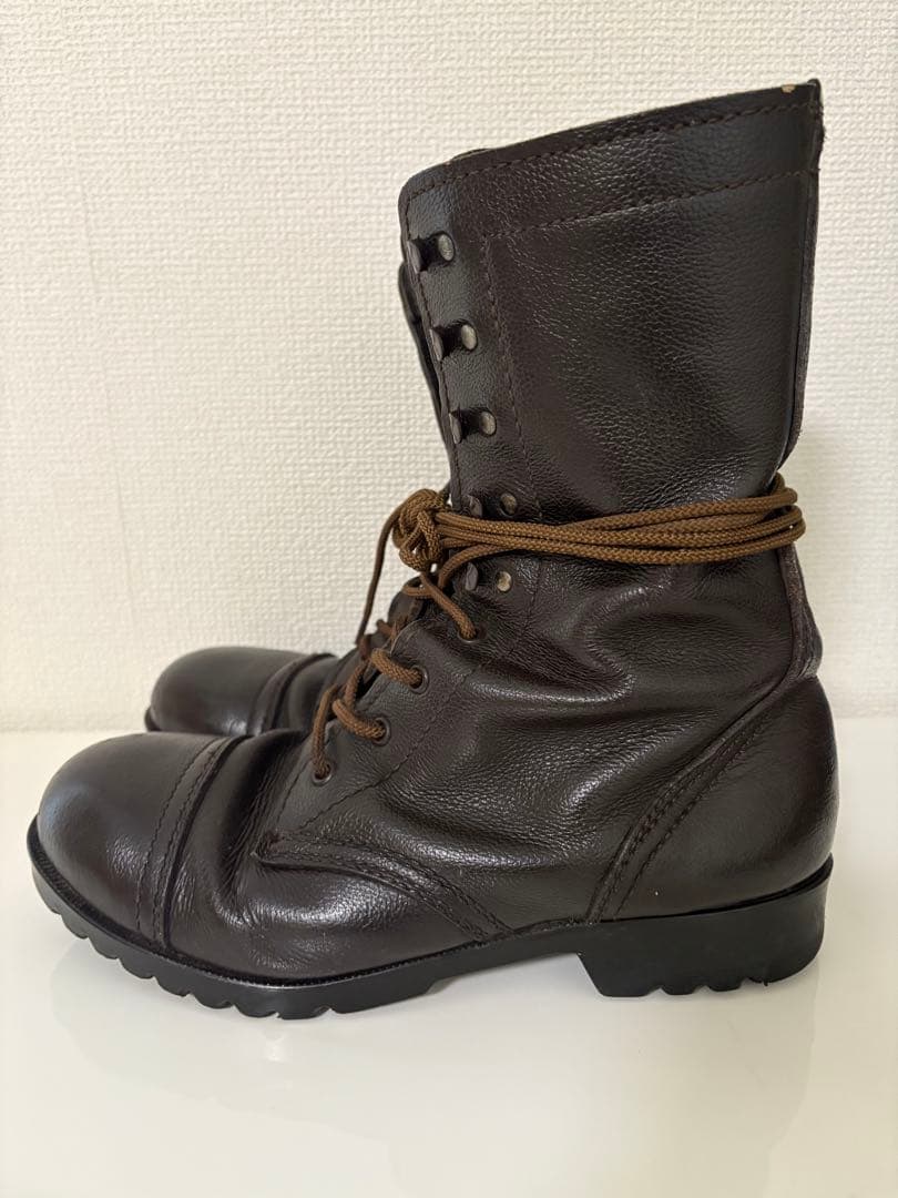 レア　陸上自衛隊　旧型半長靴　茶色　２５.5センチ　ミリタリーブーツ