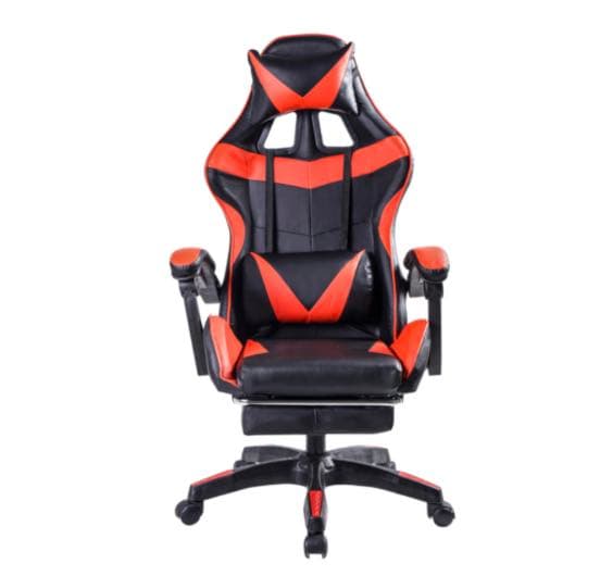 ゲーミングチェア リクライニングチェア オフィスチェア PCチェア (赤黒)