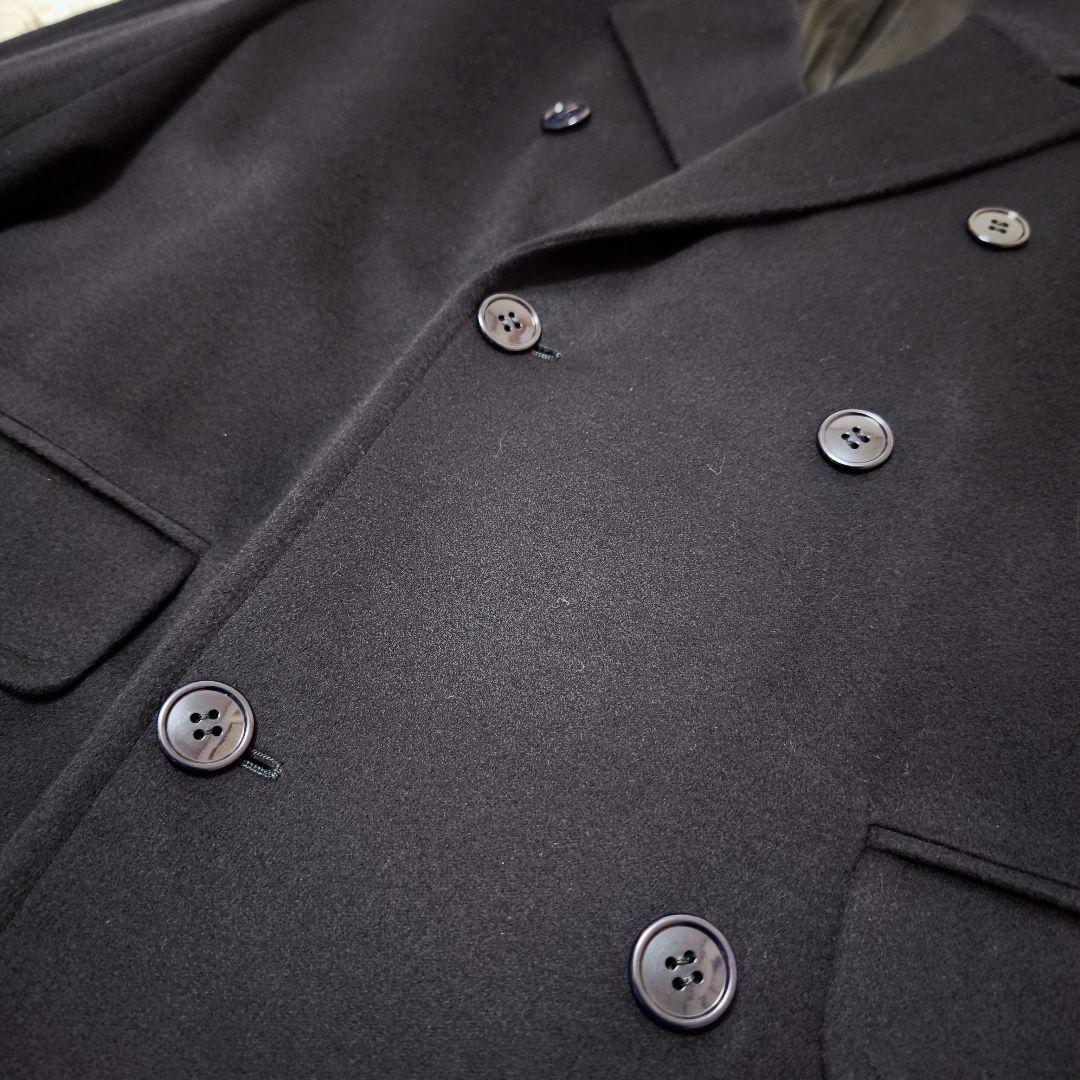 未使用級 PIACENZAカシミヤ100% ダブルブレストロングコートイタリア製