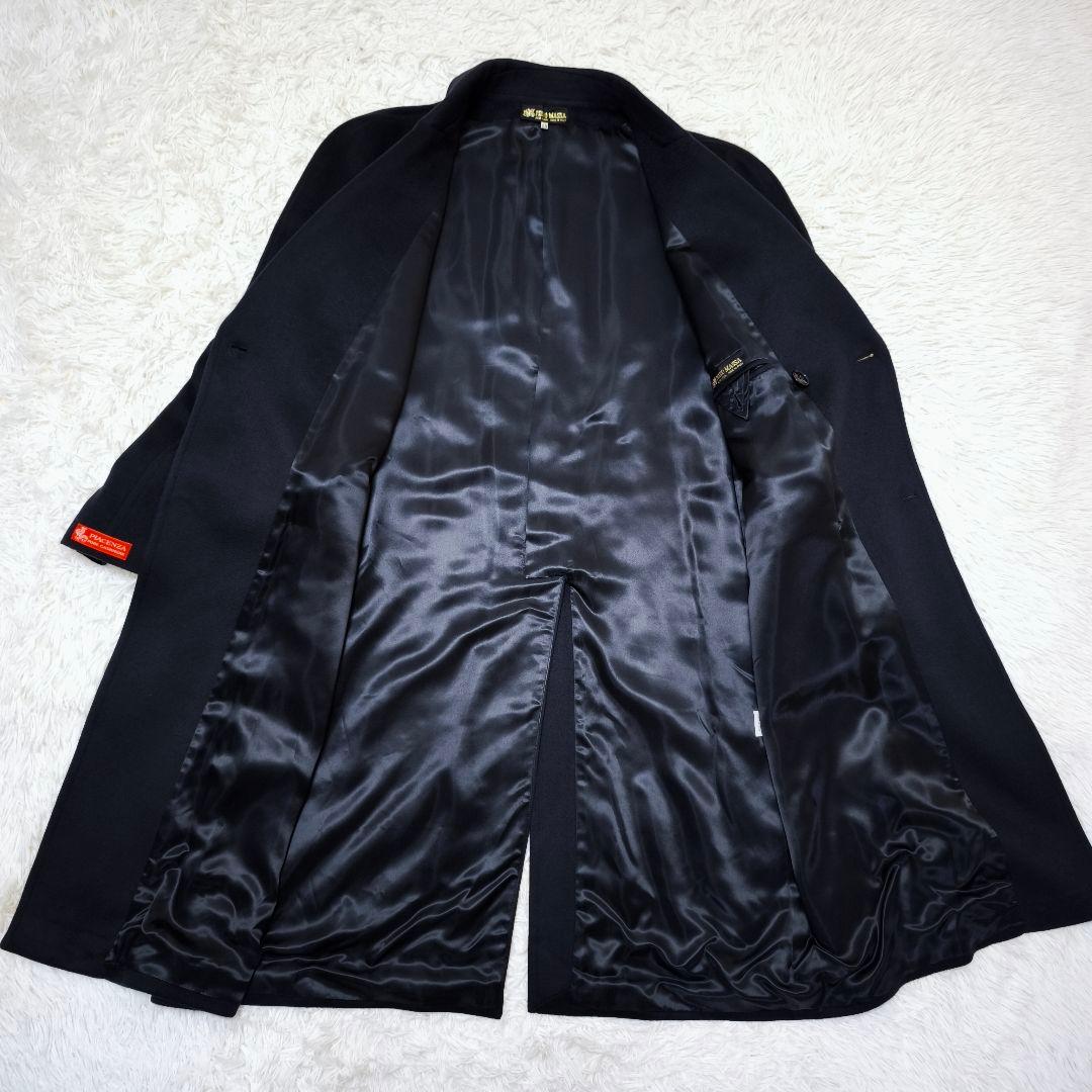 未使用級 PIACENZAカシミヤ100% ダブルブレストロングコートイタリア製
