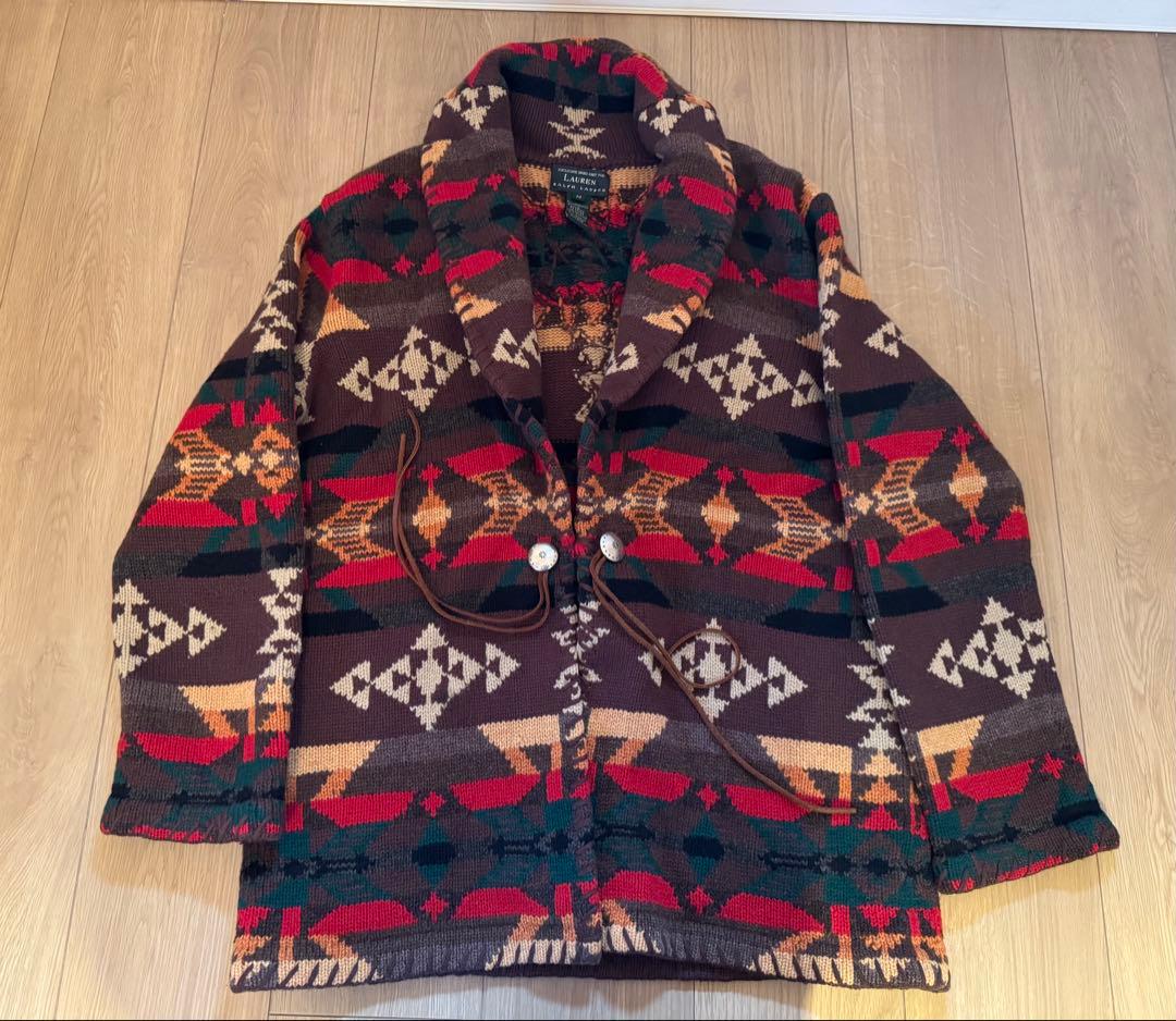 LAUREN RALPH LAUREN ネイティブ柄カーディガン M 美品