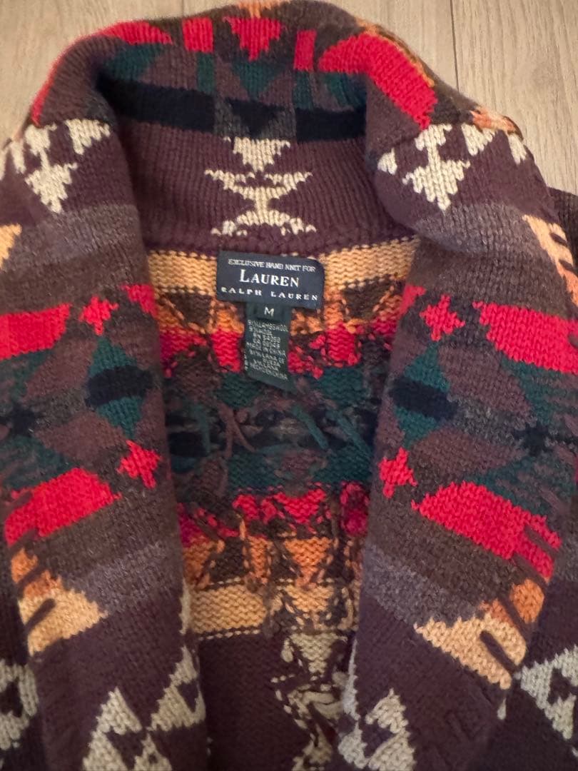 LAUREN RALPH LAUREN ネイティブ柄カーディガン M 美品