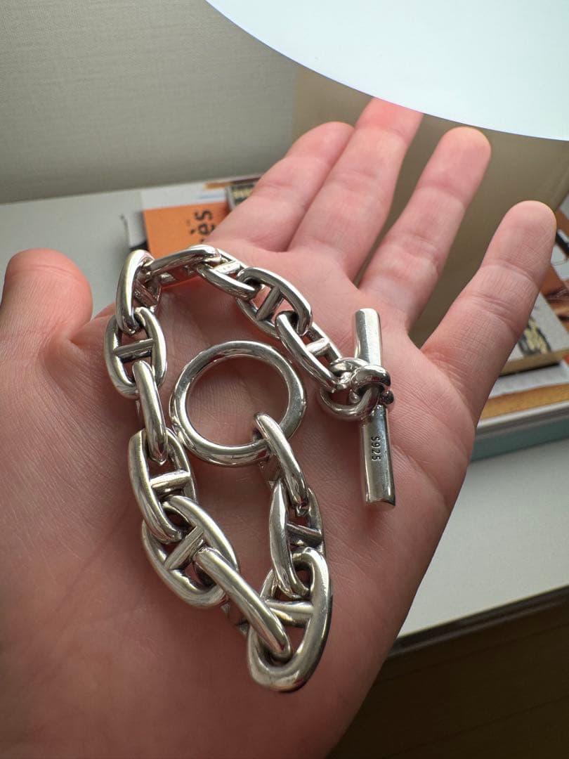 オーダー シルバー 925 アンカーチェーン ブレスレット シェーヌ MM